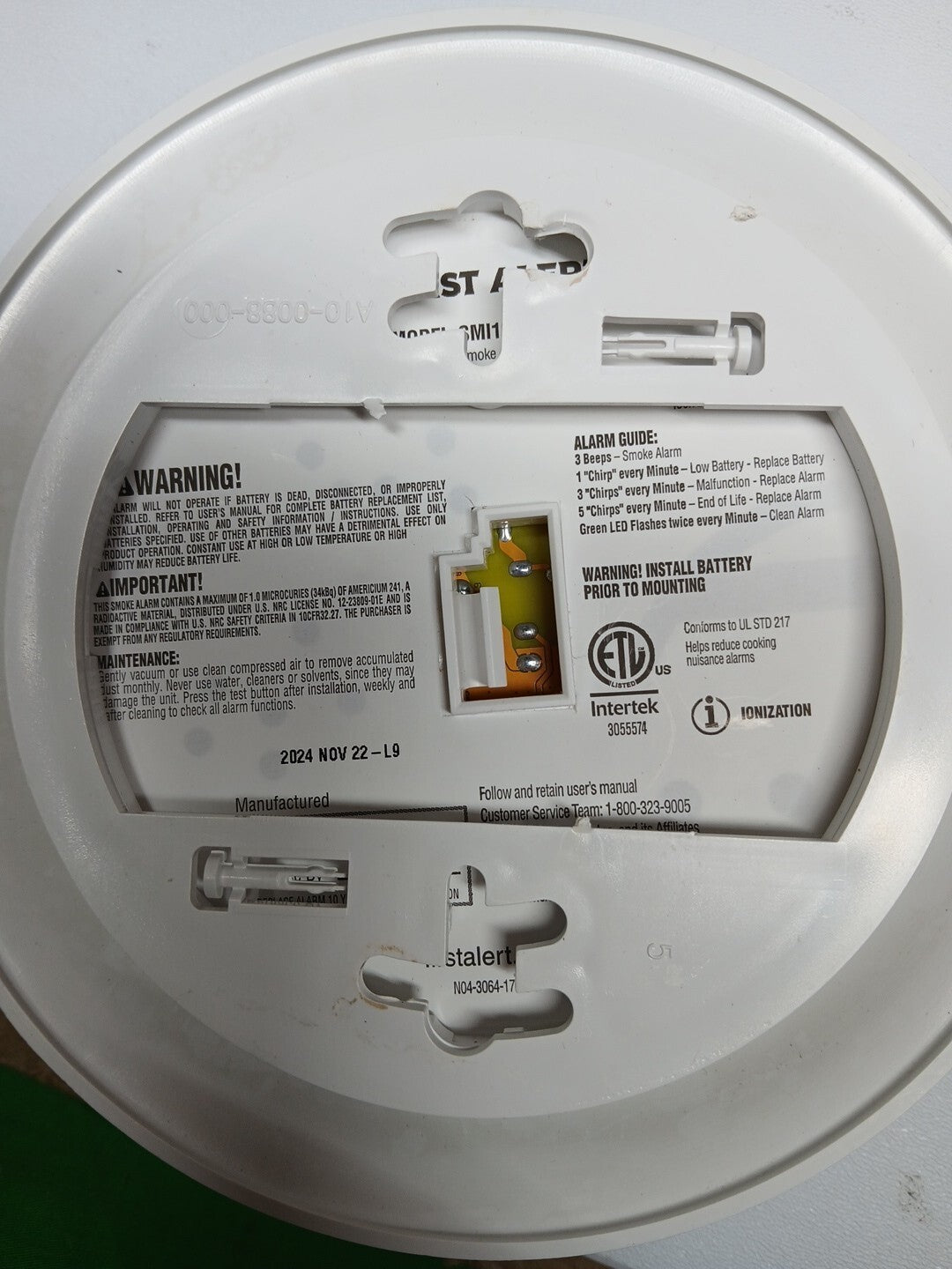 First Alert SMI110 Smoke Alarm Sensitivity Precision Detection