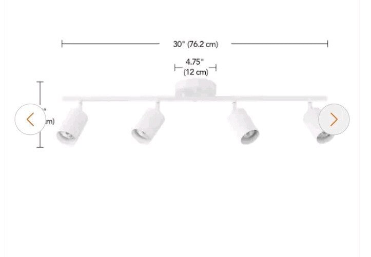 Globe Electric 59740 Tribeca 4 Light 56" Linear Track Lighting Kit Matte White