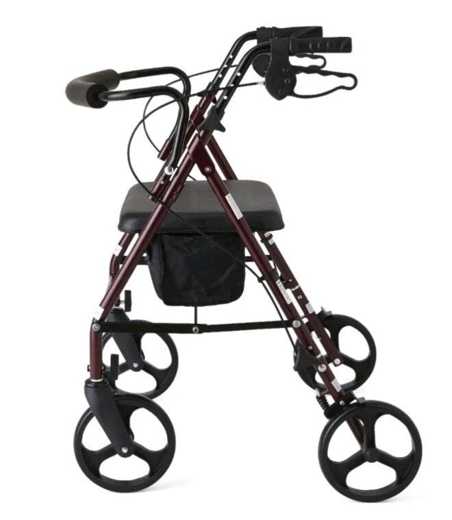 Medline Basic Steel Folding Rollator Walker - MDS86850ESKD Open Box