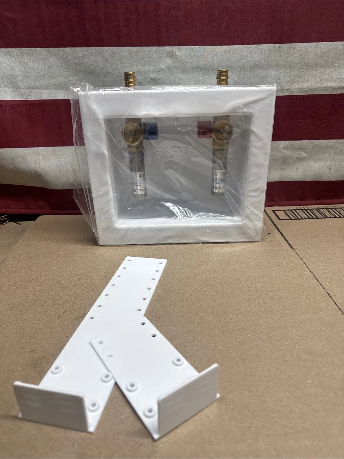 Apollo 1/2" Brass PEX-A Barb x 3/4" Male Hose Thread Washing Machine Outlet Box