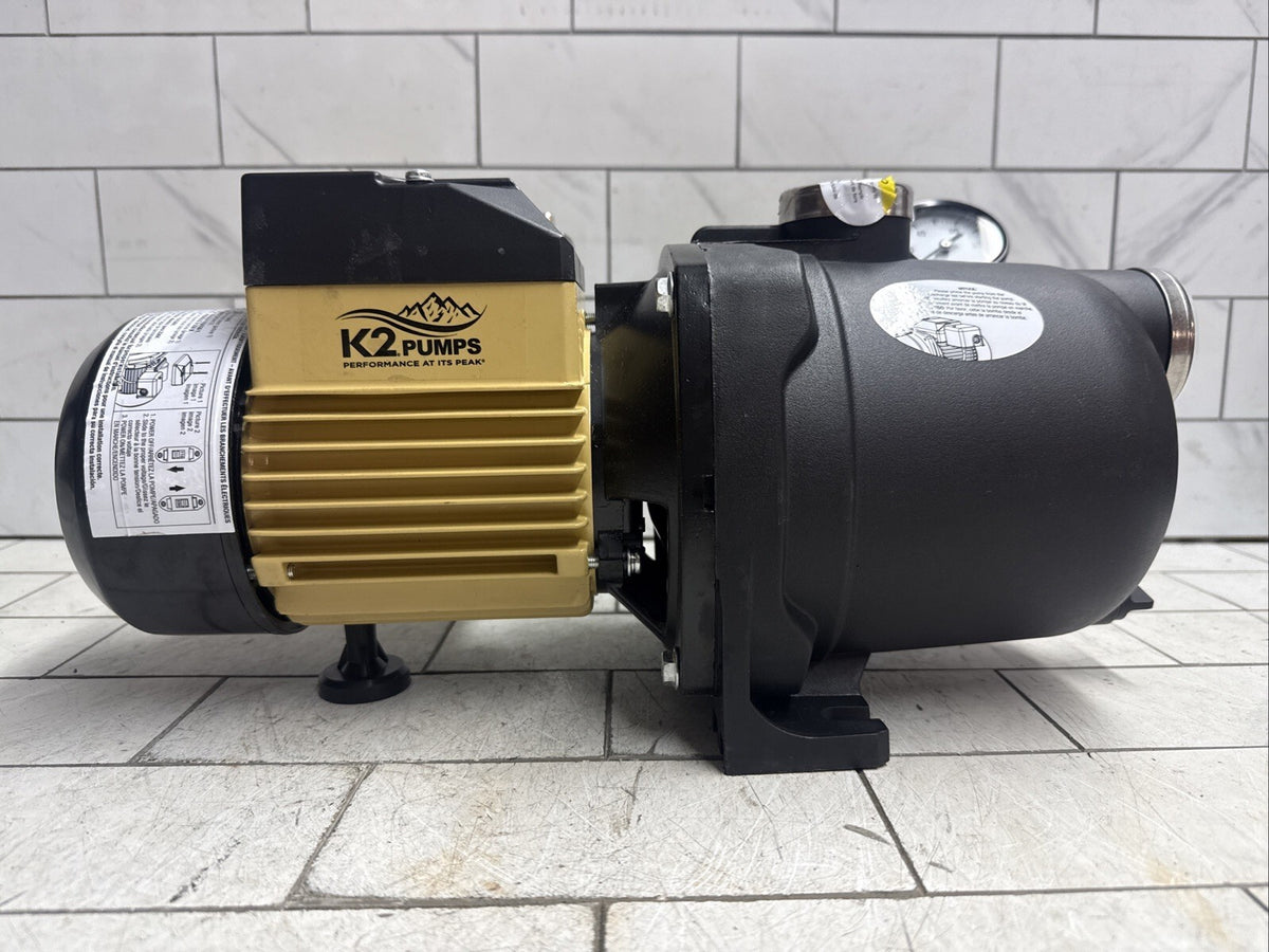 K2 Pumps Shallow Well Jet Pump 1/2HP Lead Free Thermoplastic 115/230V OPEN BOX