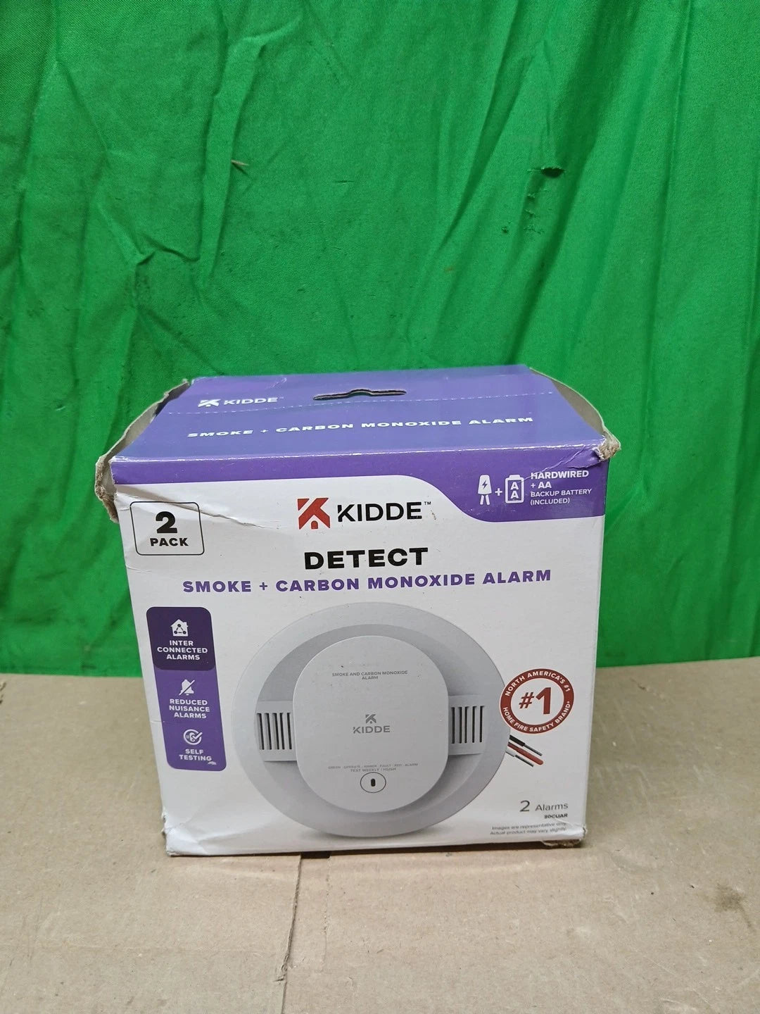 2 PACK! Kidde Hardwired Smoke & Carbon Monoxide Detector, AA Battery 30CUAR