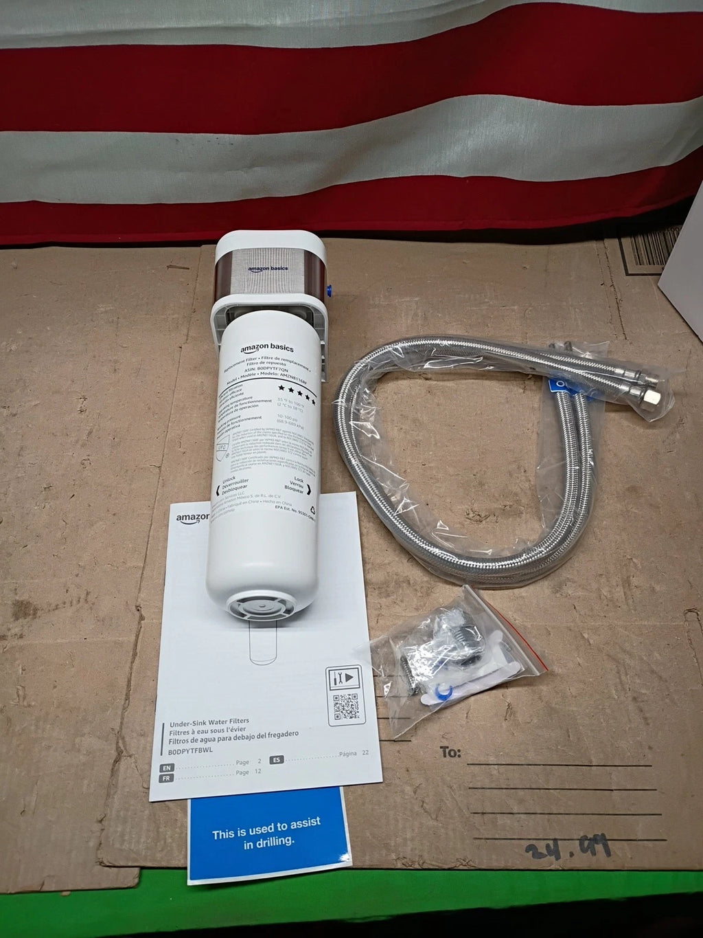 Amazon Basics Under Sink Water Filter System - Model AMZN8116RF Open Box