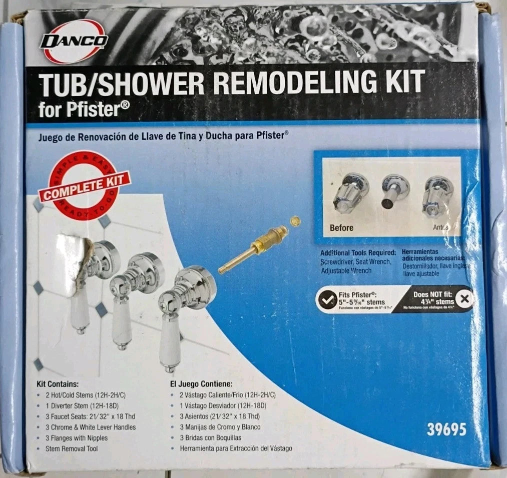 Danco 39695 Tub & Shower Trim Kit Replacement for Pfister Chrome