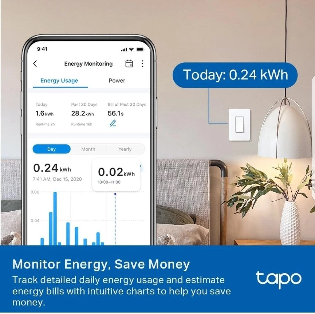 TP-Link Tapo Smart Switch Tapo S515 White Energy Monitoring Toggle Switch