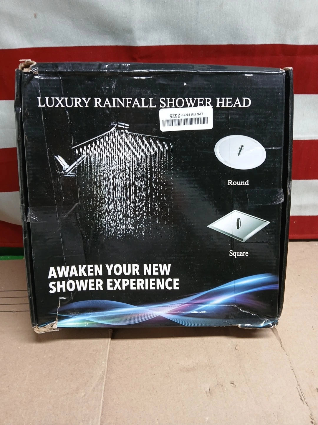 LUXURY 12" Brushed Gold Rain Shower Head - All Metal Steel Modern Design