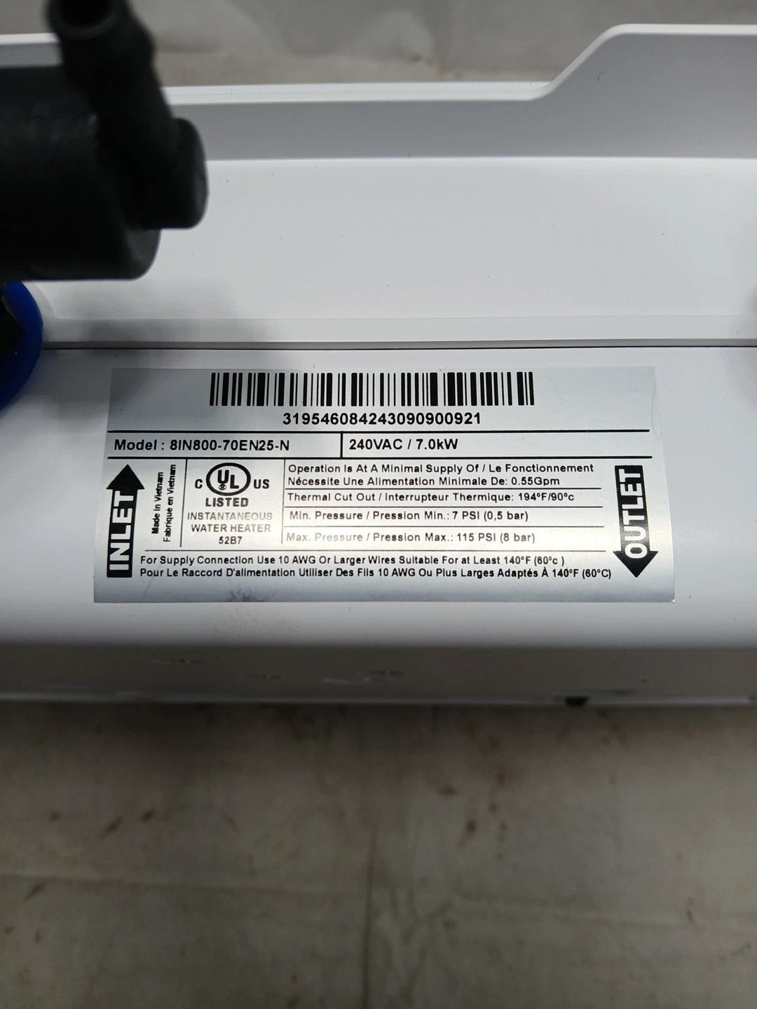 ATMOR 7 kW/240V 1.6 GPM Residential Electric Tankless Water Heater