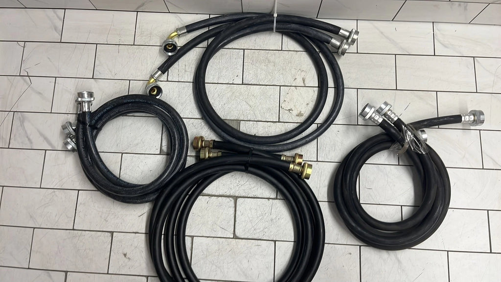 4 assorted rubber washing machine hoses sets 4-5’ length new open box
