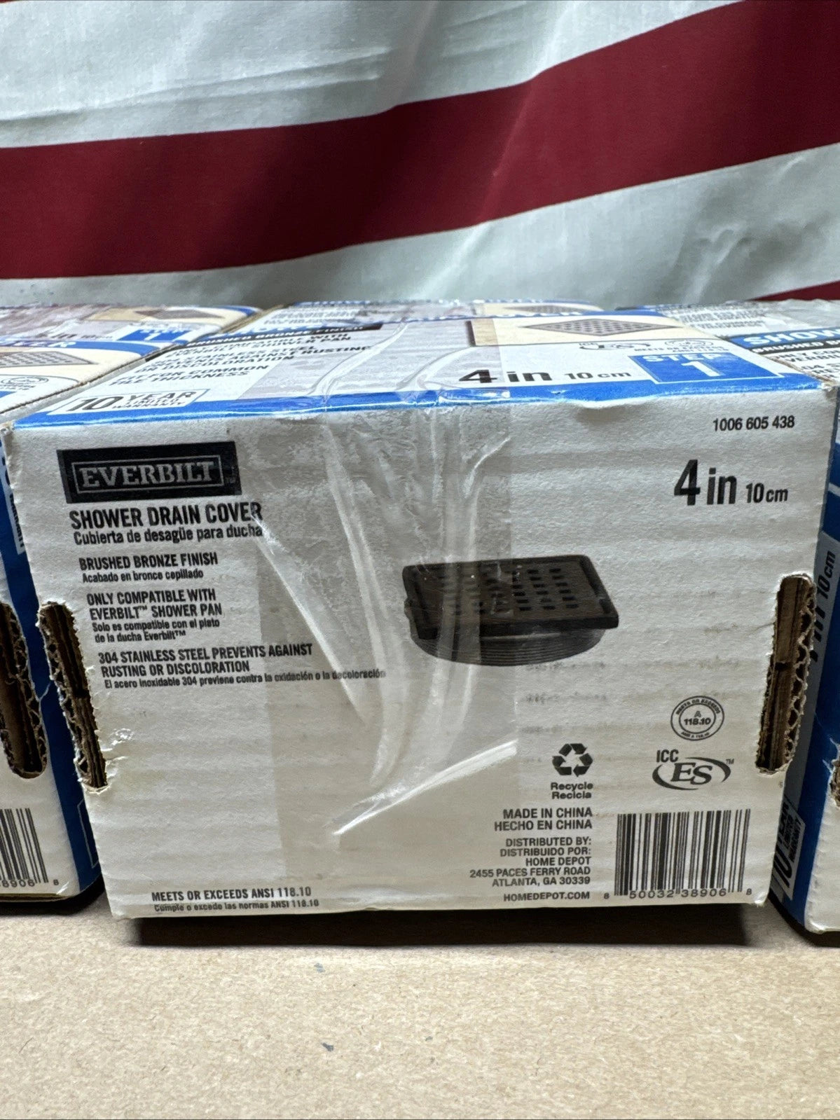6 Pack Everbilt Watershield Shower System 4 in. Bronze Square Grid Drain Grate