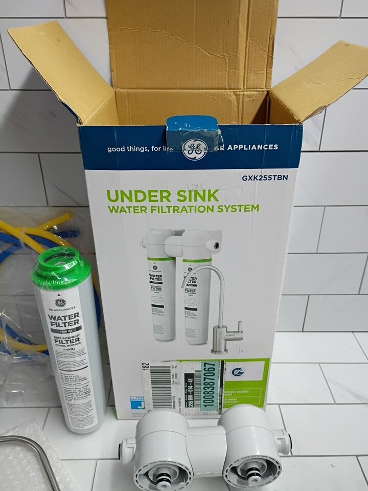 GE Under Sink Dual Stage Water Filtration System with Faucet GXK255TBN