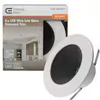 Commercial Electric 6 in. Black Low Glare Integrated LED Recessed Light Trim 670