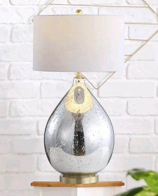 JONATHAN Y JYL1066A Sasha 30.75" Glass/Metal LED Table Lamp Glam Transitional