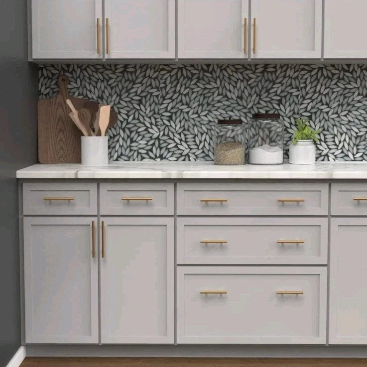 (80-Pk) Belwith-Keeler Kitchen Cabinet Handles Brushed Brass 3" Hole Center