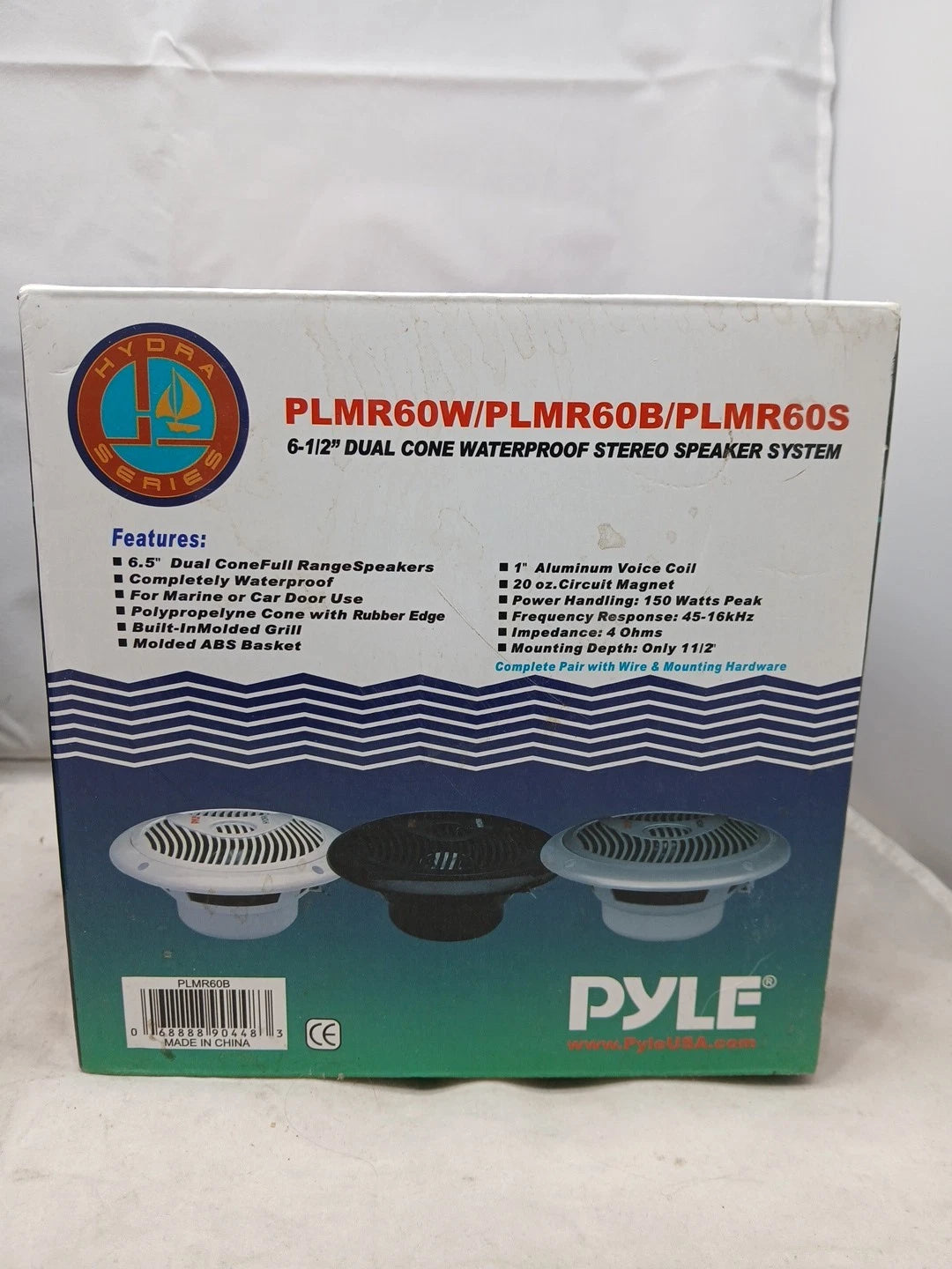 2-PK Pyle 6.5 Inch Dual Marine Speakers 2 Way Waterproof Weather Resistant 150W