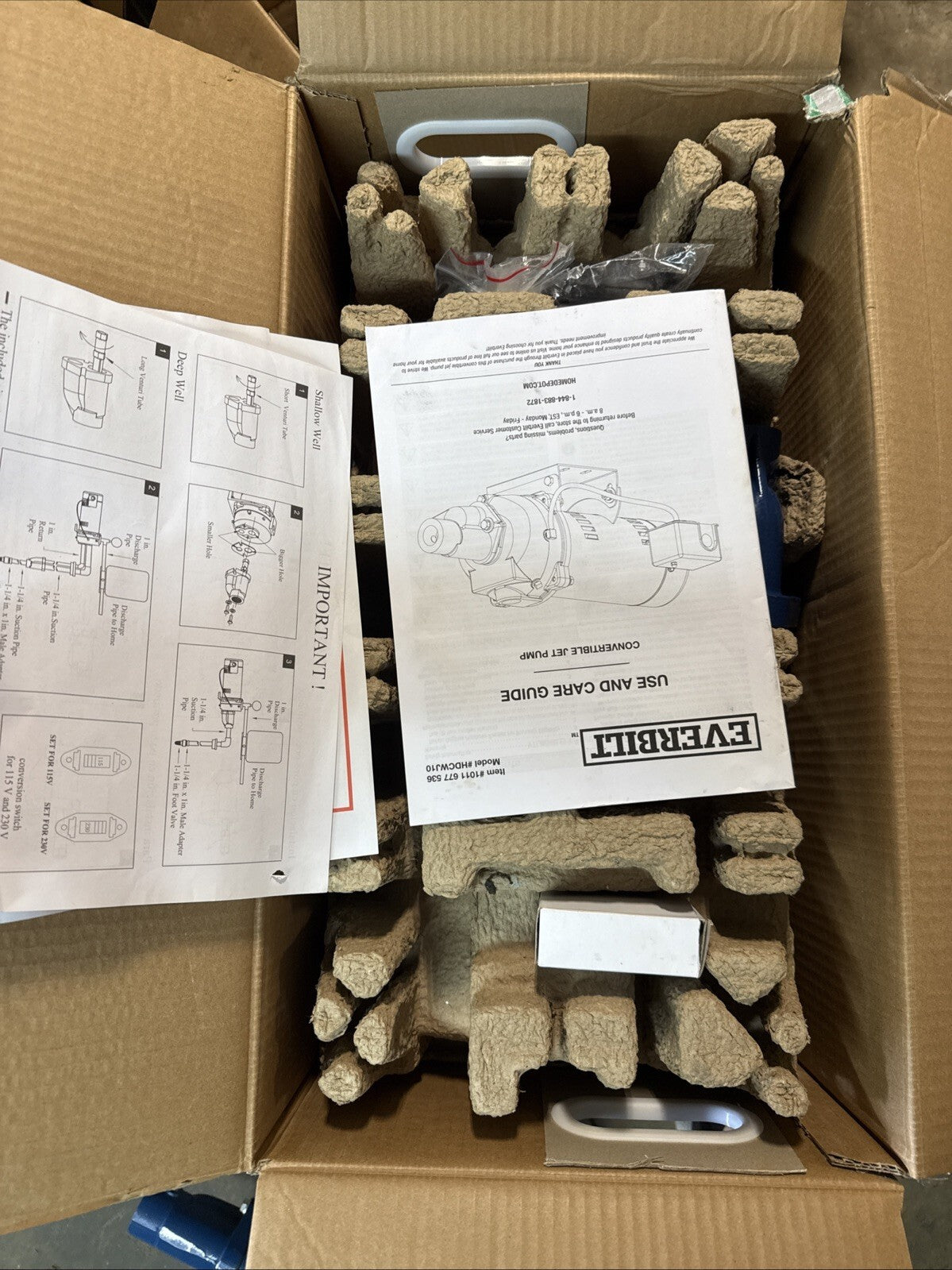 Everbilt 1 HP Professional Convertible Jet Pump NEW OPEN BOX