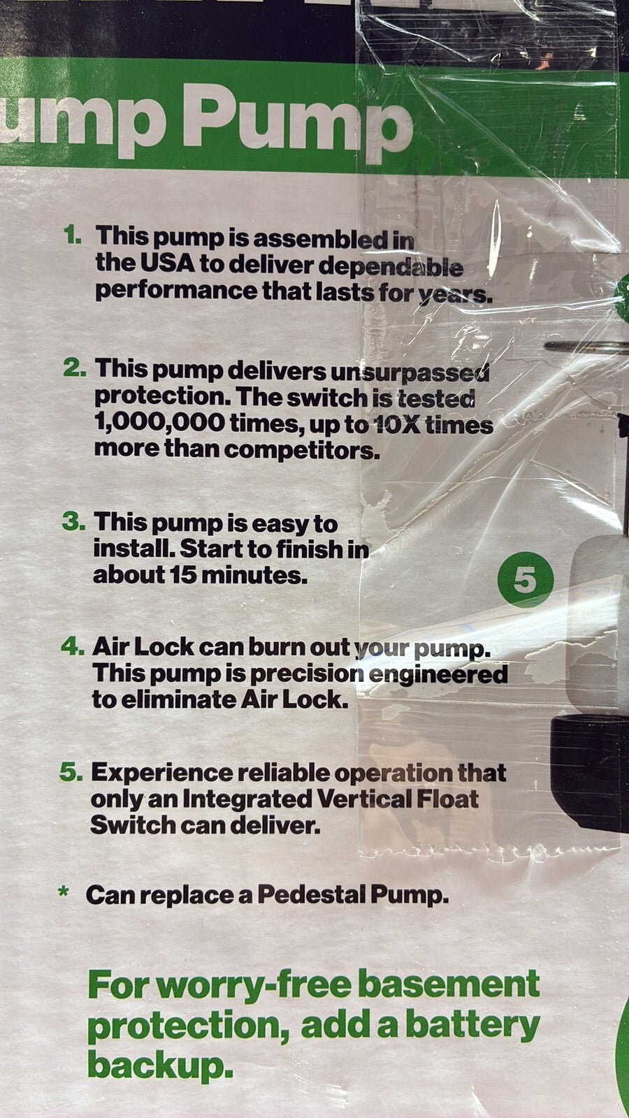 WAYNE CDU790 1/3 HP Submersible Cast Iron and Stainless Steel Sump Pump