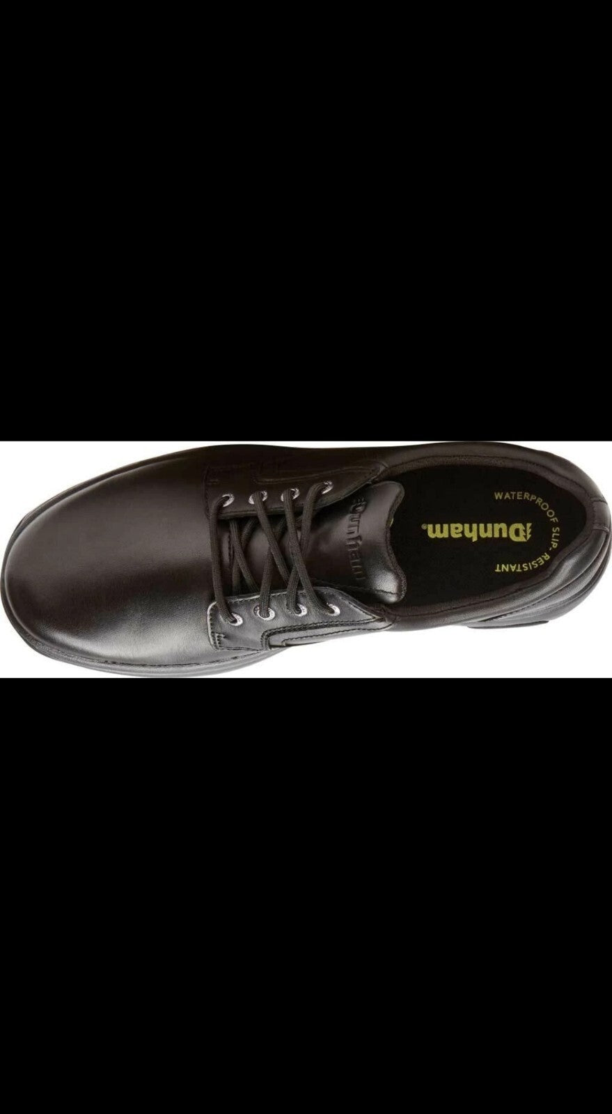 DUNHAM Men's Waterproof Slip & Oil Resistant Black Leather Service Manager Shoes