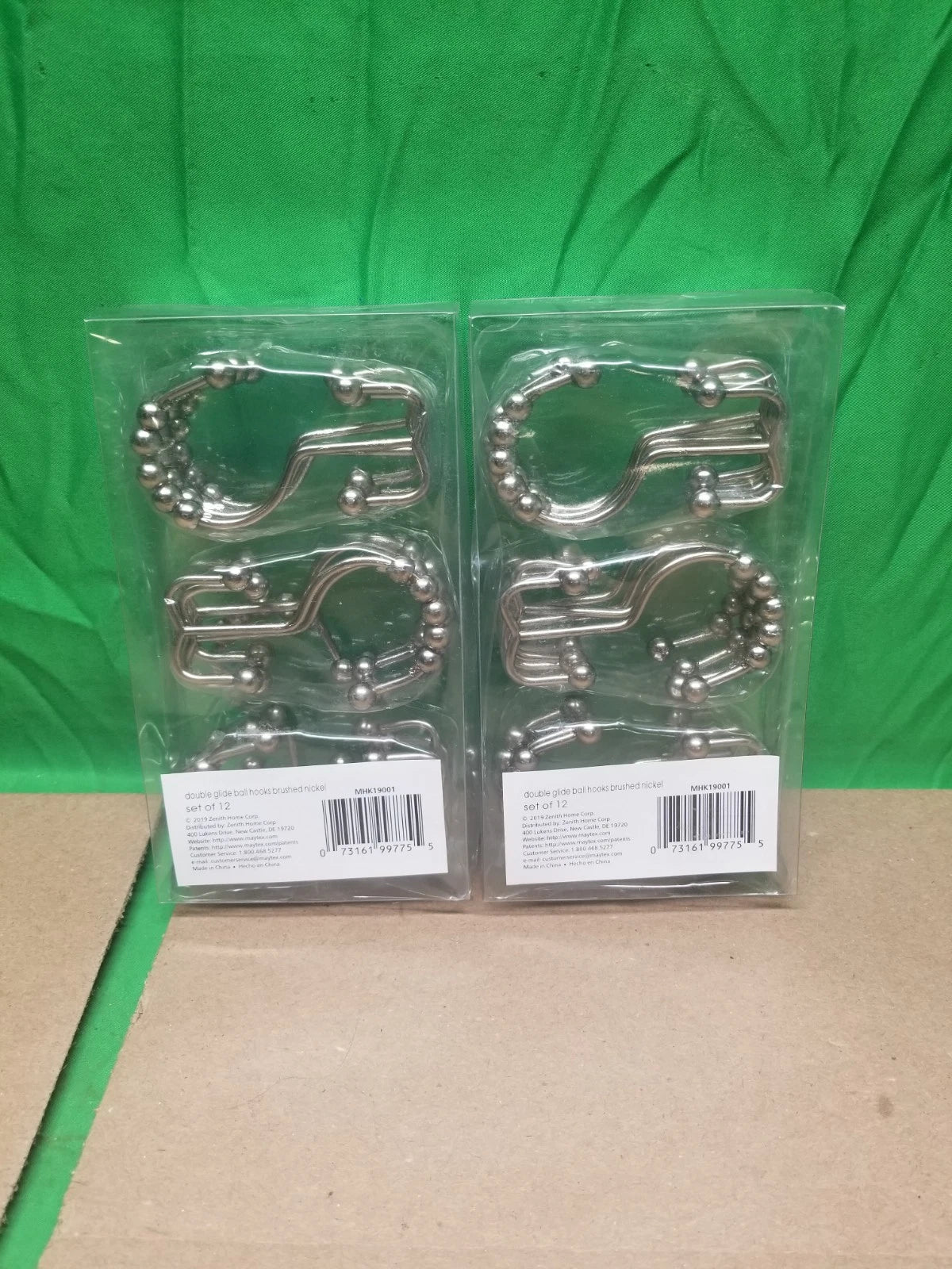 2pc Shower Curtain Hooks Rings RustResistant Metal Double Glide Shower Hooks NEW