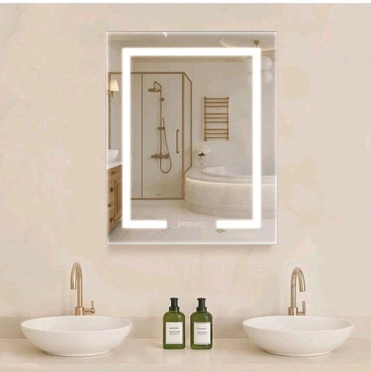 VEVOR Lighted Medicine Cabinet with HD Mirror 24 x 30" Wall Mount, Read