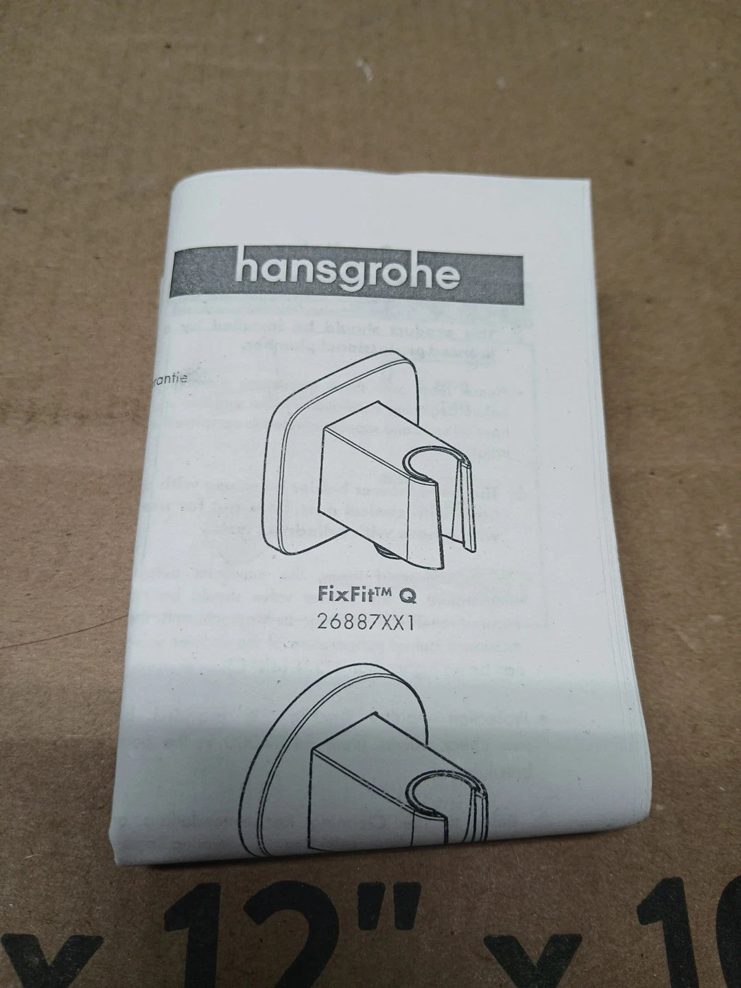 Hansgrohe FixFit Q Wall Outlet, Brushed Bronze, 26887140 Shower Holder NEW OPENB