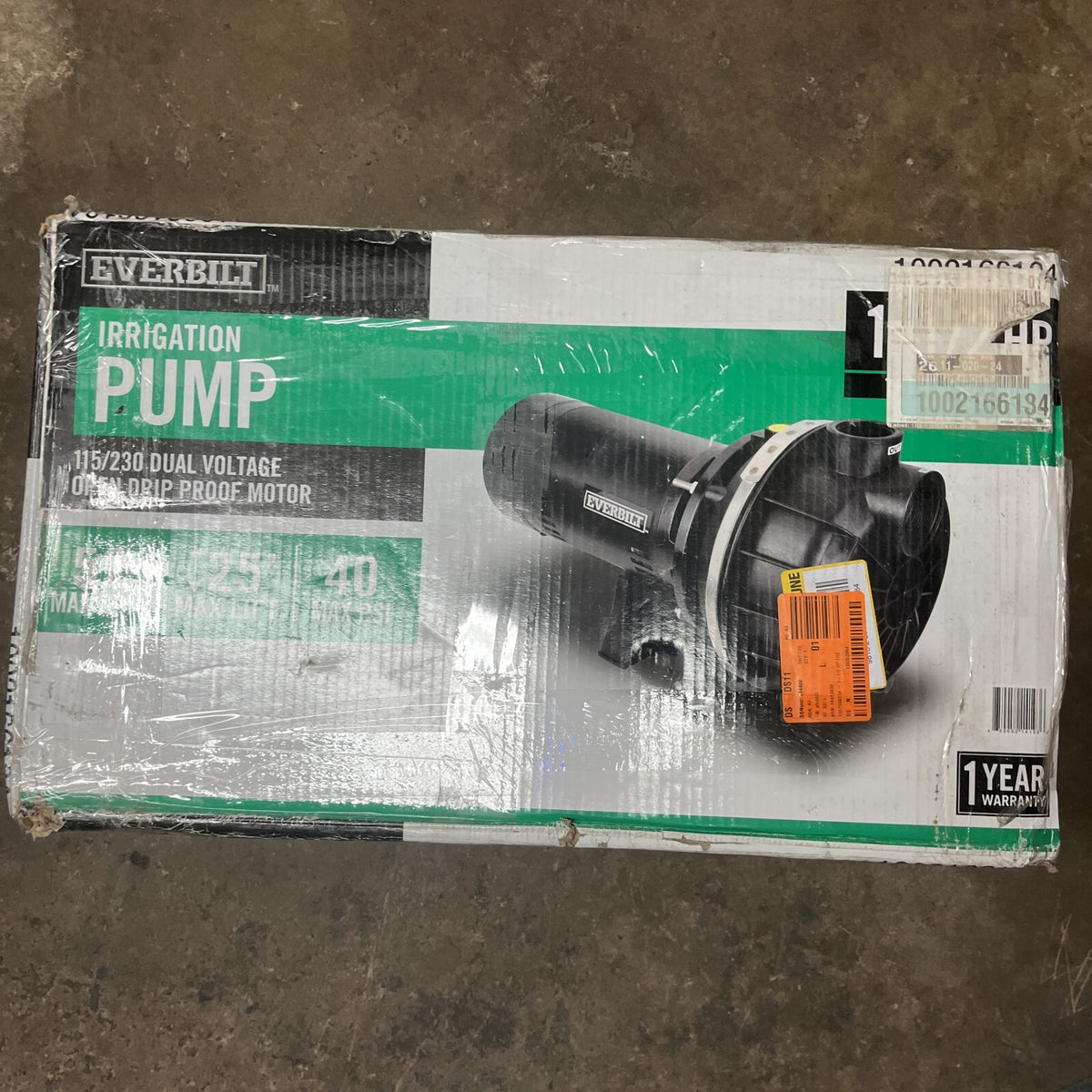 Everbilt HDLS15P 1-1/2 115/230 Volts HPlastic Lawn Irrigation Pump *Parts*