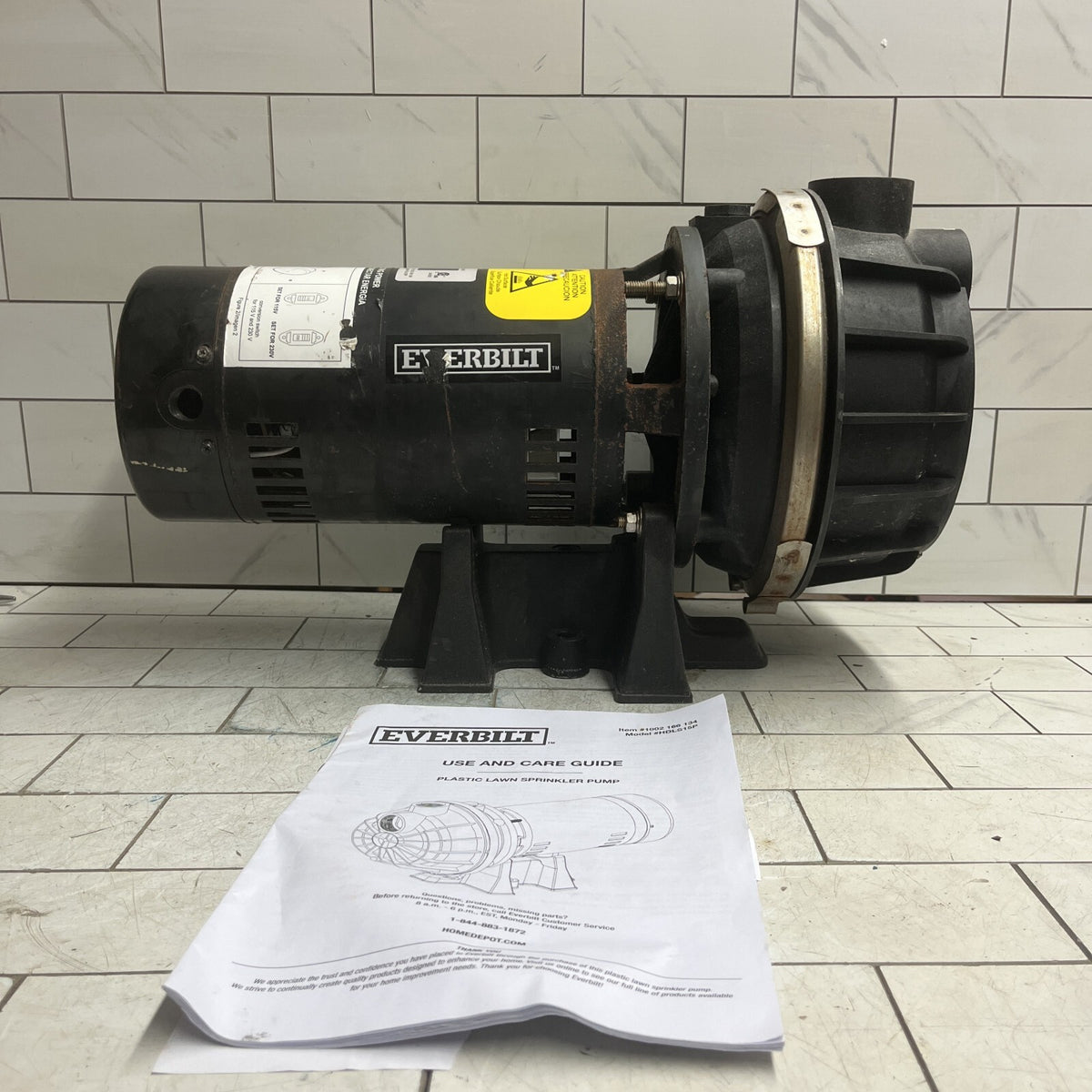 Everbilt HDLS15P 1-1/2 115/230 Volts HPlastic Lawn Irrigation Pump *Parts*