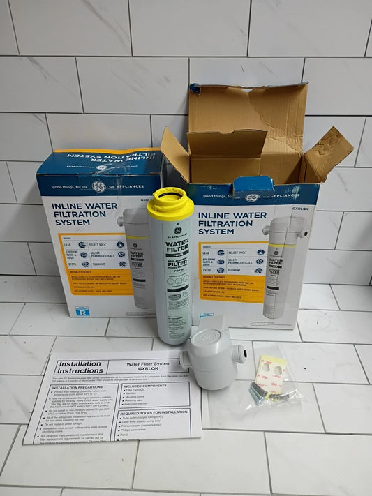 2pk GE In-Line GXRLQK Water Filtration System For Refrigerator NEW Open Box