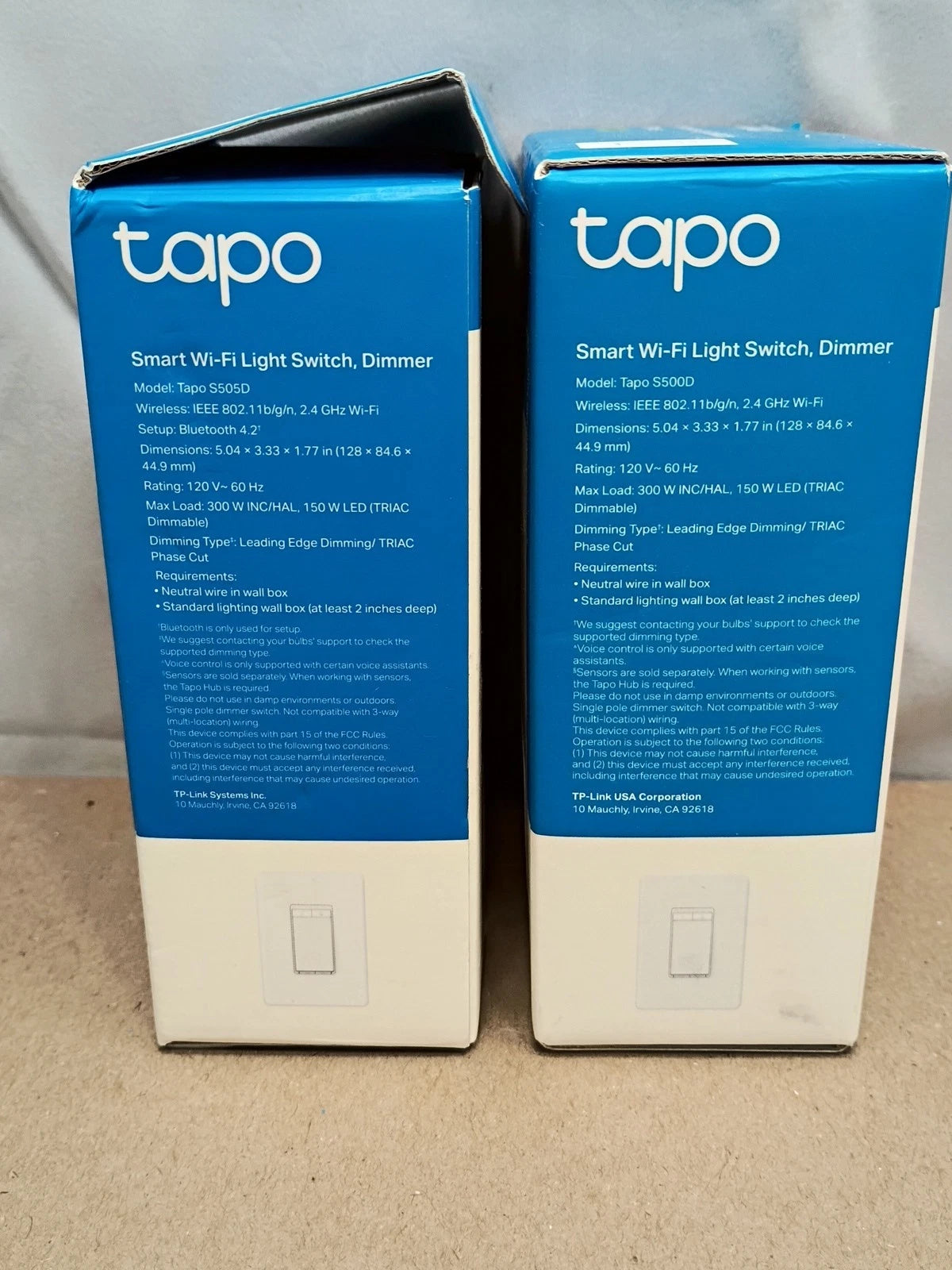 2 Pk OB Tapo Smart Wifi Light Switch Dimmer Single Pole S500d