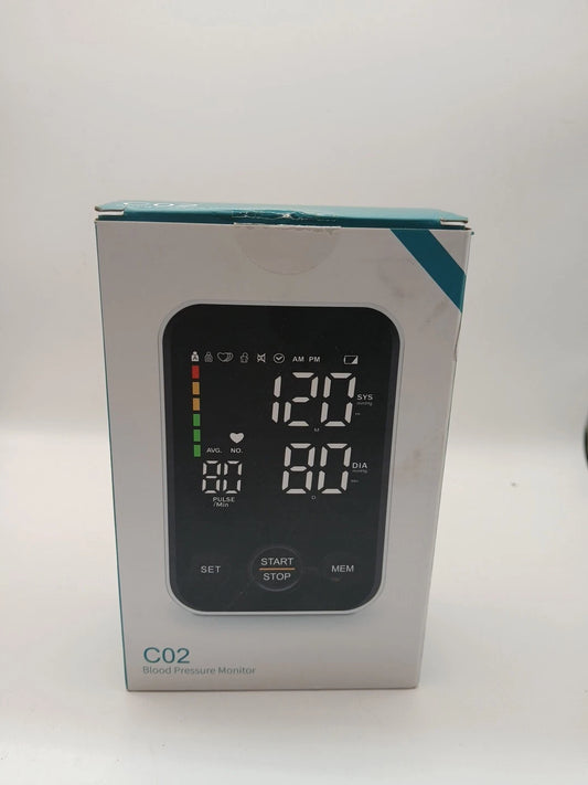 Upper Arm Blood Pressure Monitor | Large Display, 2x120 Memory, LED, Bag
