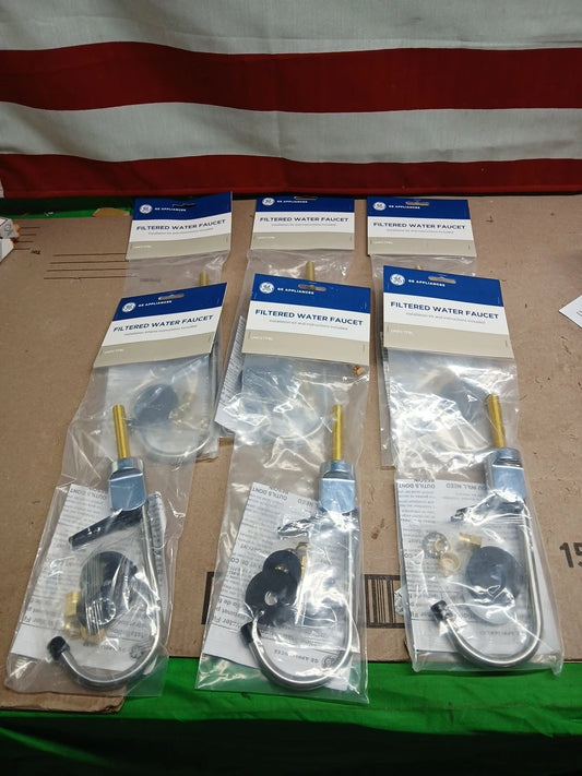 LOT OF 6 GE UNFCTFBL SINGLE HANDLE WATER FILTRATION FAUCET, CHROME