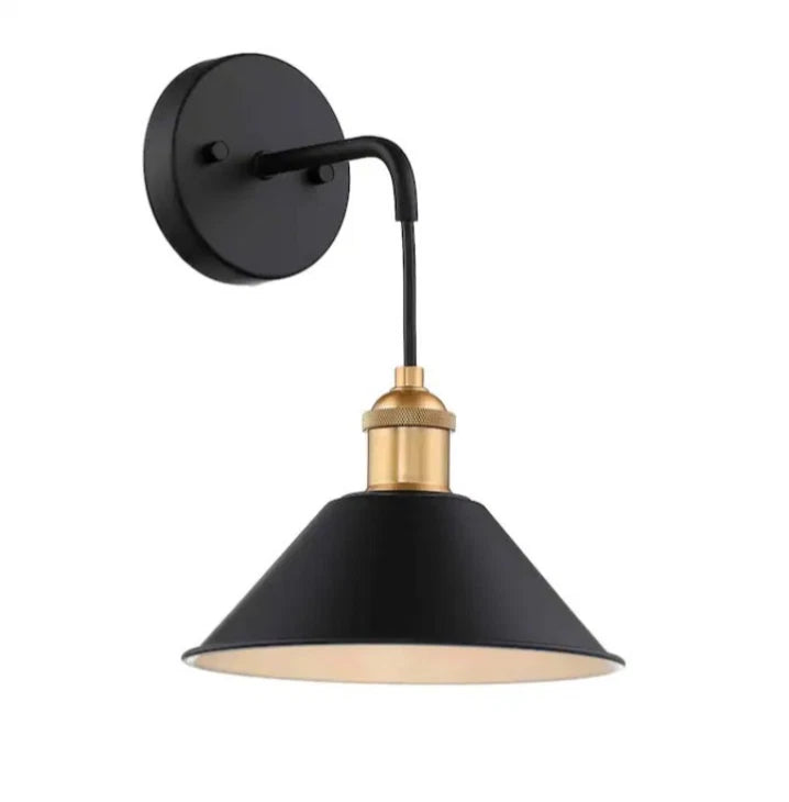 2-pack of 8.7-inch black LED wall sconces Open Box