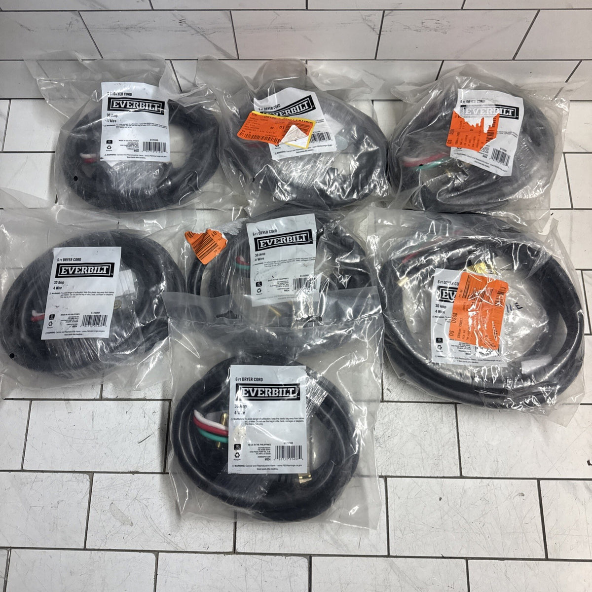 7-PACK Everbilt 61255HD Dryer  Plug 4 Wire Electric 30 Amp Genuine OEM