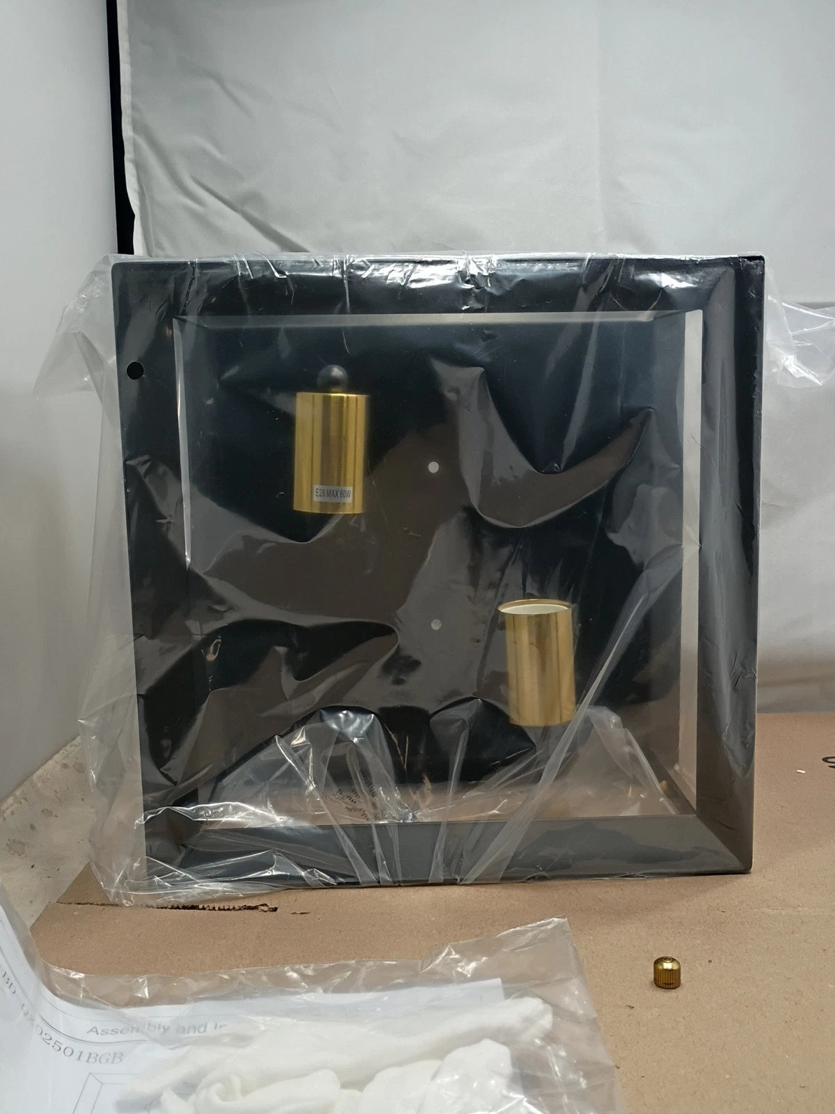 Yansun 2-Light Semi Flush Mount Light Matte Black 10.6" W-BD-QX05901BGB-2