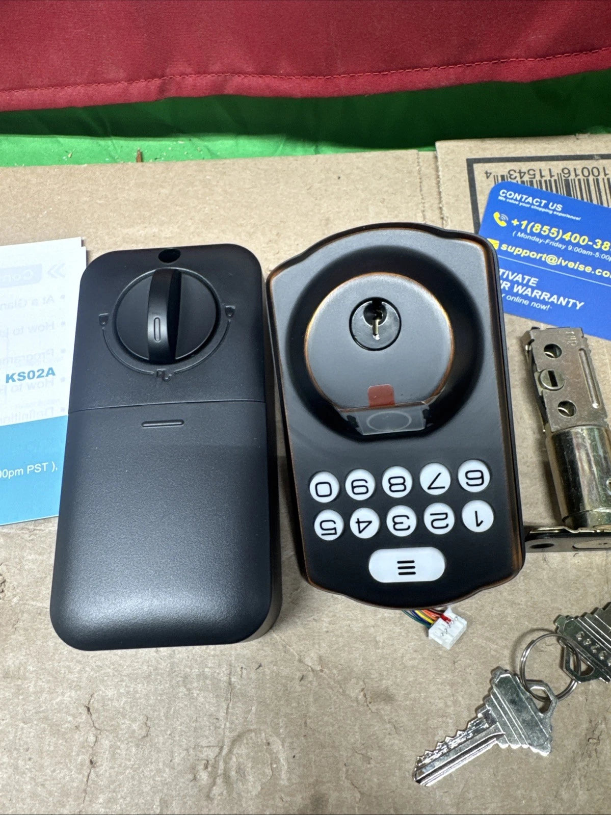 Veise Keypad Digital Deadbolt KS02A Keyless Door Lock Electronic Fingerprint