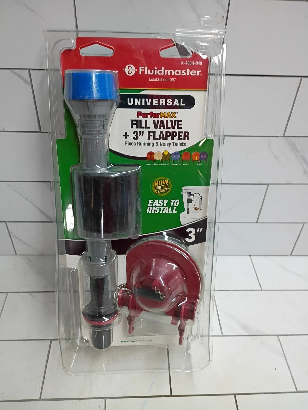 LOT OF 6 Fluidmaster PerforMAX Fill Valve and 3-Inch Flapper Toilet Repair