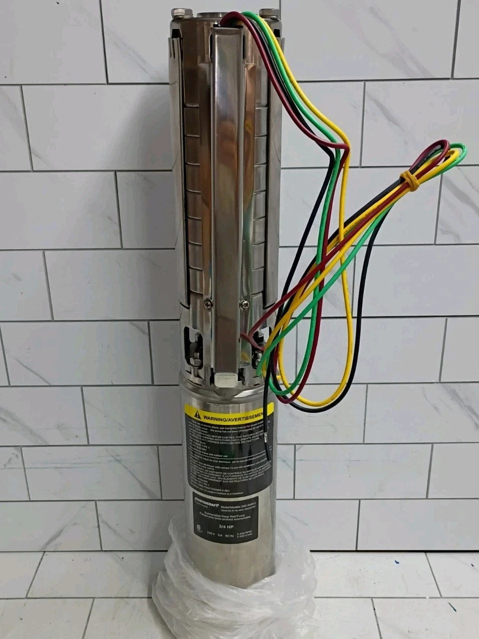 Mastercraft Deep Well Pump 2 or 3 wire 3/4 HP 230V 1300 GPH Open Box