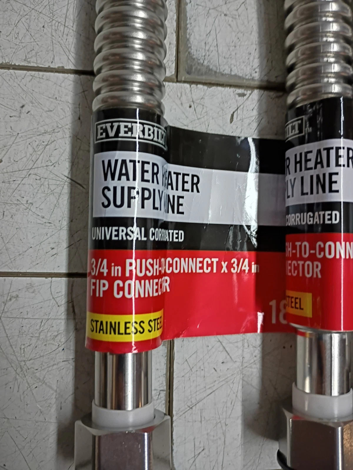 4 Sets Of Everbilt 3/4 in x 3/4 in. FIP 18" Water Heater Connection Kit NOB
