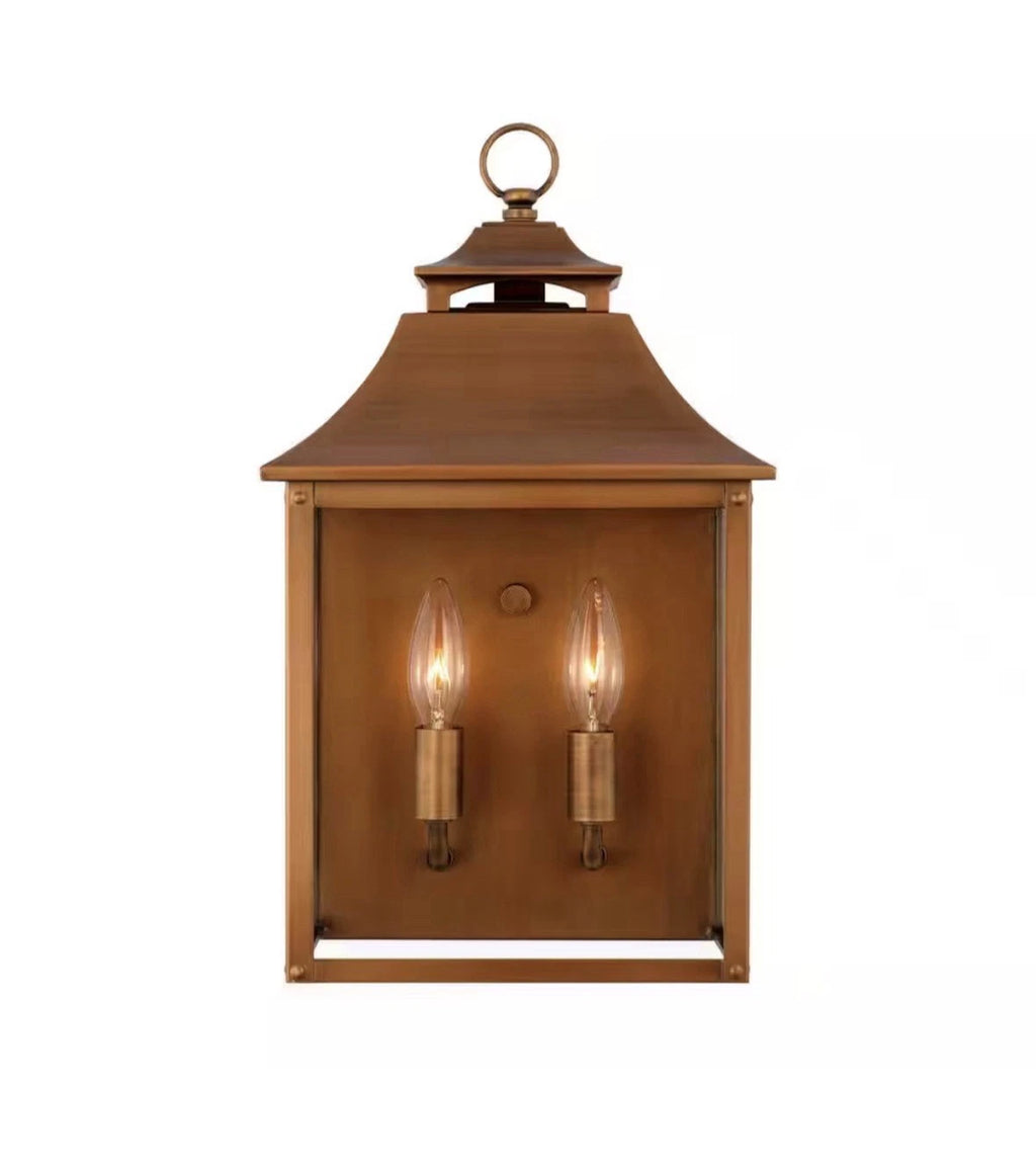 Generation Lighting Galena 17 in. H Natural Copper Outdoor Hardwired Pocket Wall