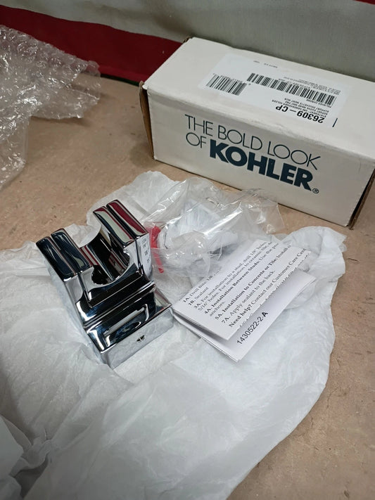 Kohler 26309-CP Statement Wall Mount Handshower Holder Polished Chrome, New-OB,