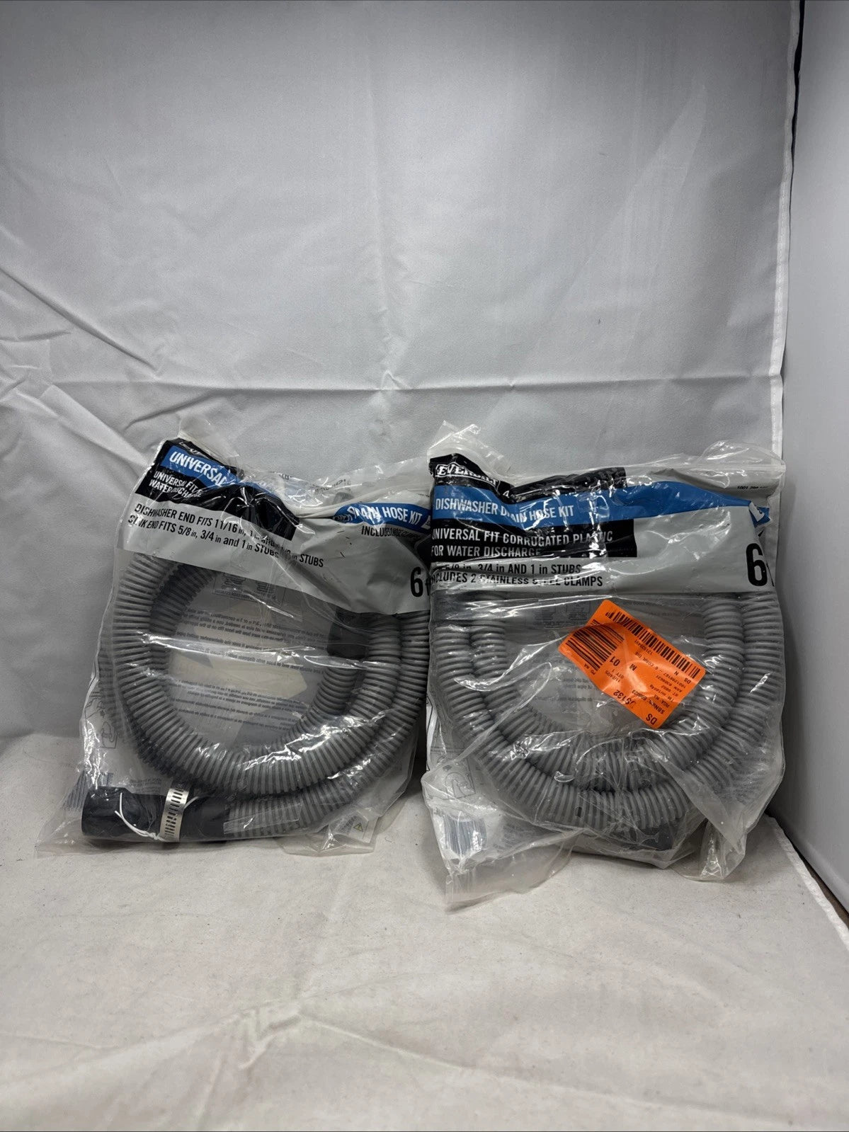 2Pack Everbilt Universal Corrugated Dishwasher Hose 6' HRBDIS06EB