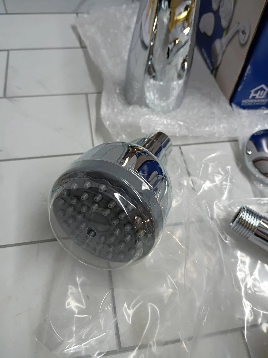 10-B83-WCH-B Chrome Finish Three-Handle Tub and Shower Faucet Set New Open Box