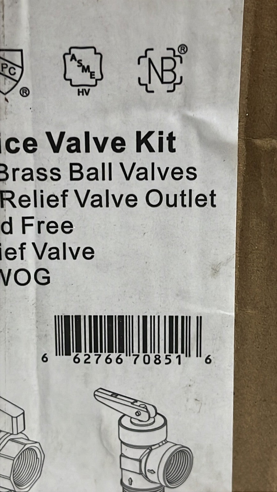 Rheem RTG20326 Brass Service Valve Kit 3/4" FIP Union x FIP, OB