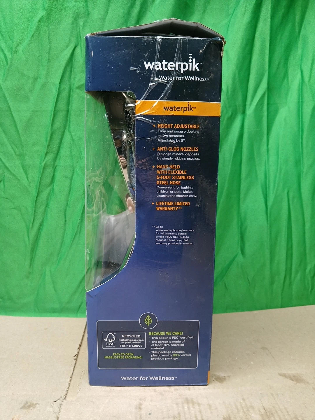 Waterpik 8-Spray Wall Mount Magnet Multi Height Handheld Shower Head 1.8 GPM..