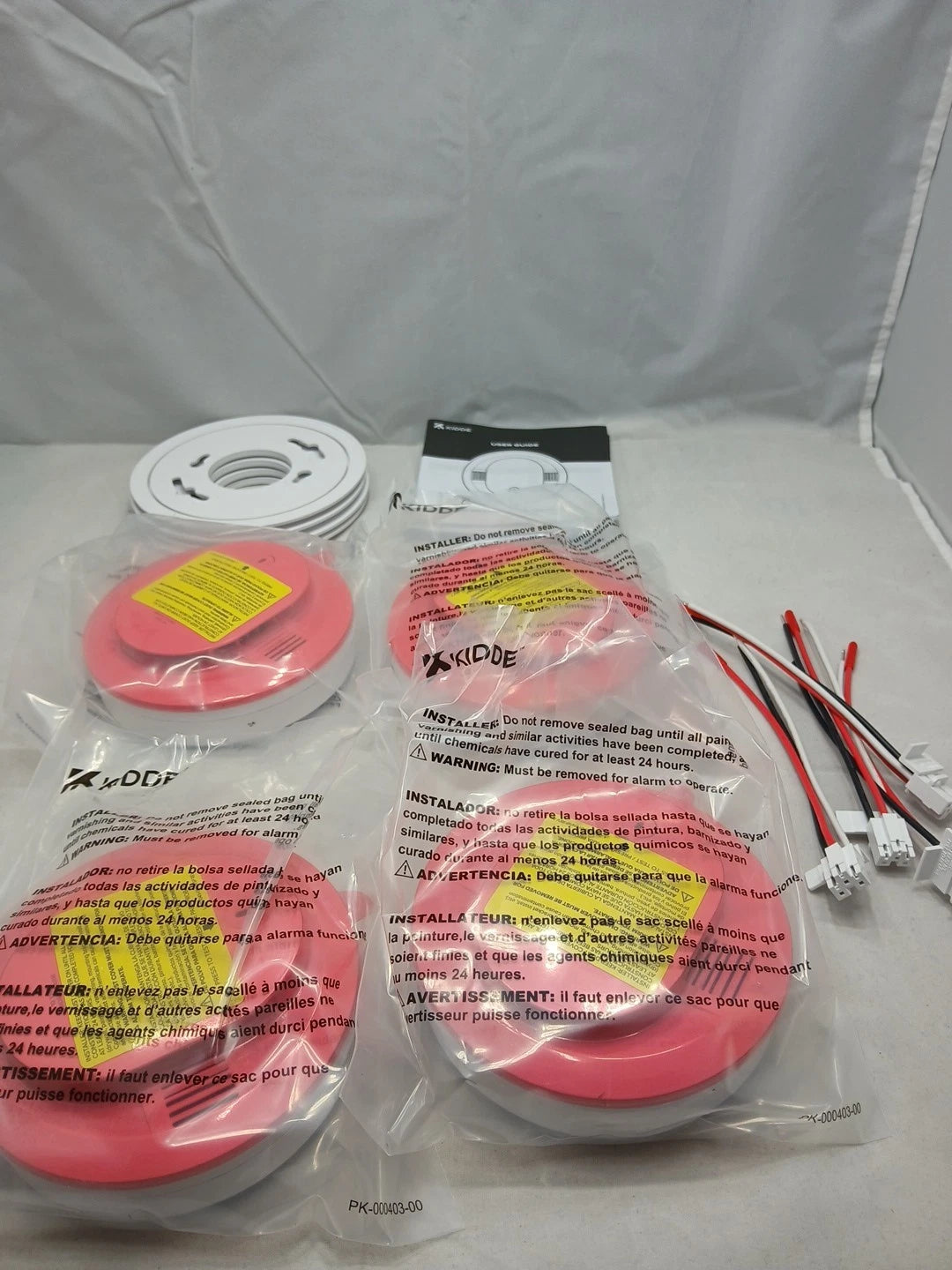 Kidde Smoke Alarm Model 20SA10 Hard Wired Detector 10 Year battery 4 Pack