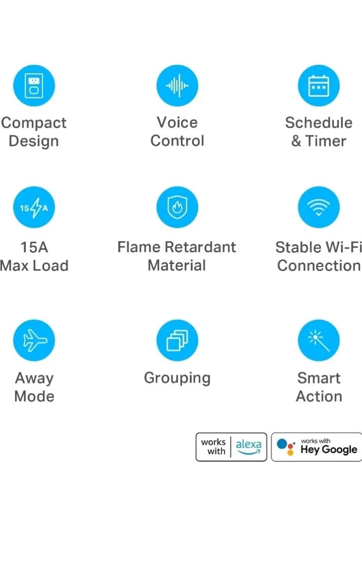 New 4 Pack Kasa Smart Plug Mini 15A, Smart Home Wi-Fi Outlet Works with Alexa
