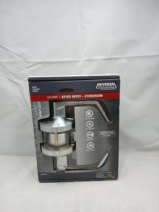 Universal Hardware Commercial Lock Satin Chrome Grade 2 ADA UL 3-Hour Fire Rated