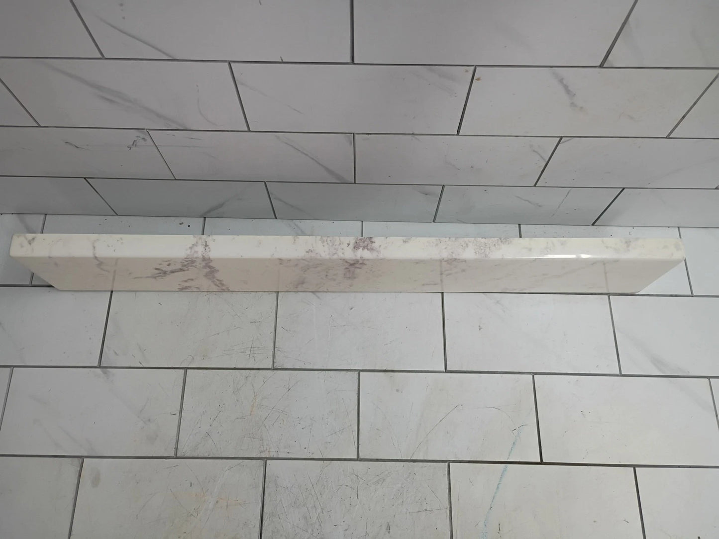 Stone Effects Cultured Marble Side splash in Lunar Open Box