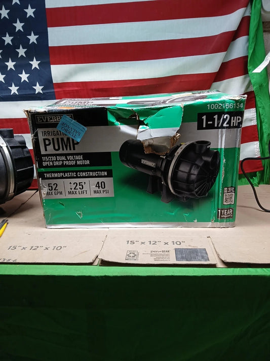 Everbilt Lawn Irrigation Pump Plastic 1-1/2HP HDLS15P *PARTS ONLY*