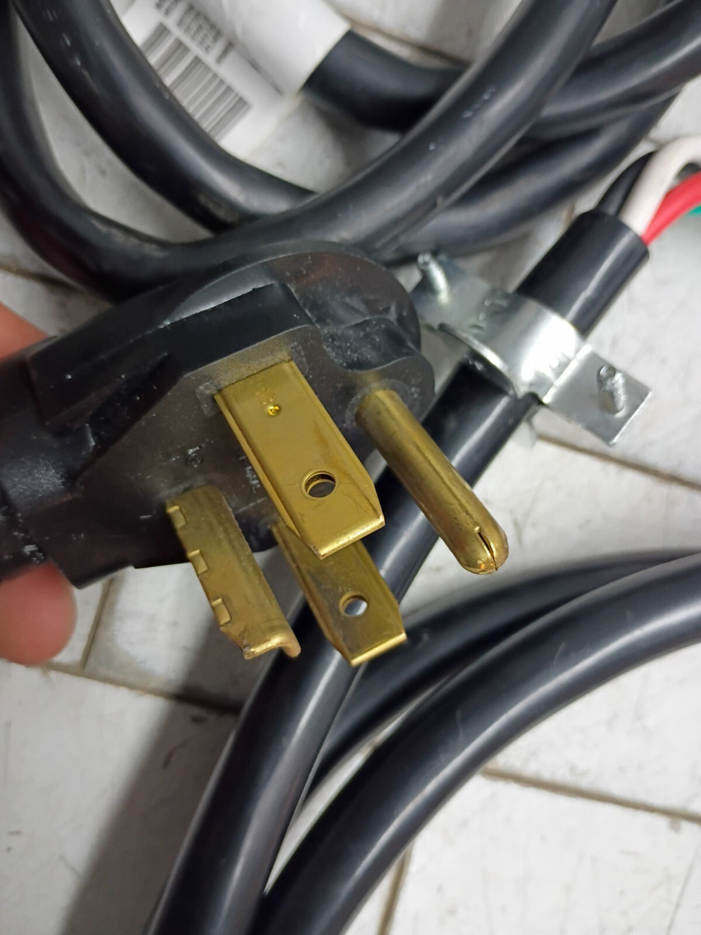 (7 Pack) Electric Dryer Cord Connector 4 Prong 30 Amp PVC Black 6ft" Cord OB