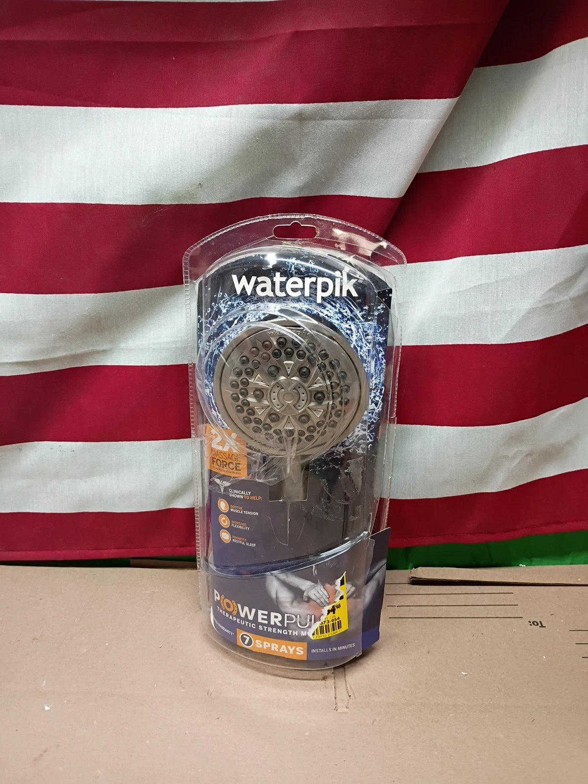 Waterpik PowerPulse Massage Hand Held Shower Head Brushed Nickel 7 Settings